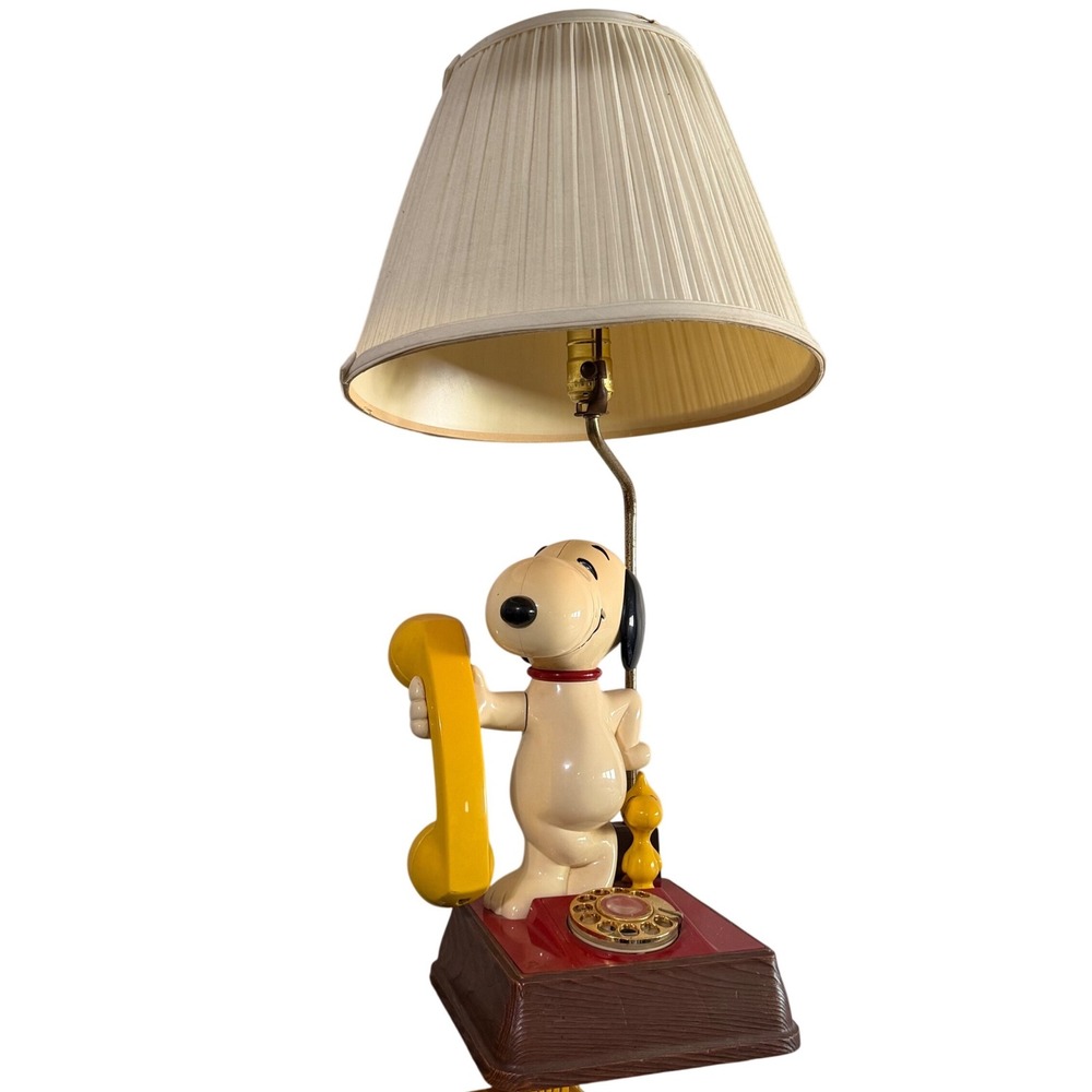 Vintage‎ Snoopy and Woodstock Telephone Lamp Peanuts ATC Model DMIF 8011 1980s